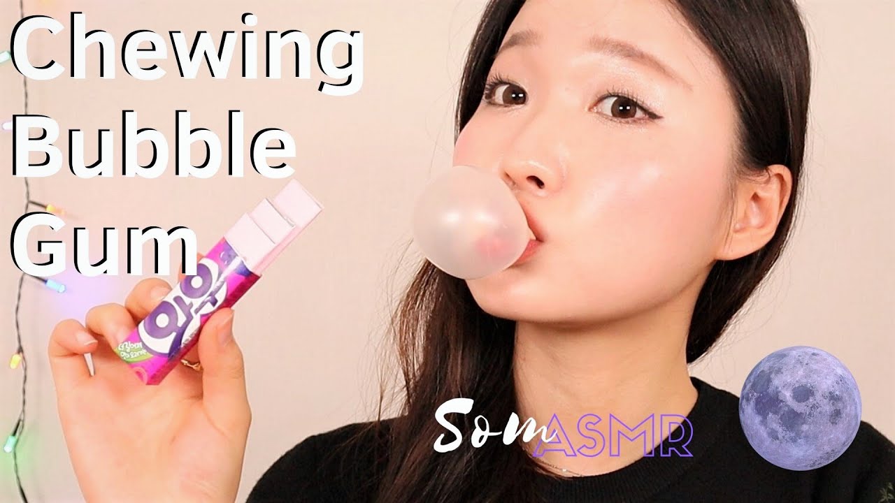 ASMR - Gum Chewing (gum chewing, snapping, bubble popping)