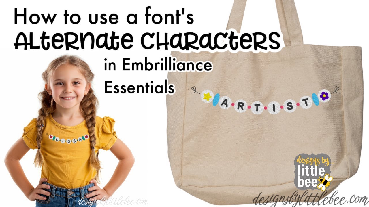 Use a Font's Alternate Characters in Embrilliance Essentials Software - Machine Embroidery Tutorial