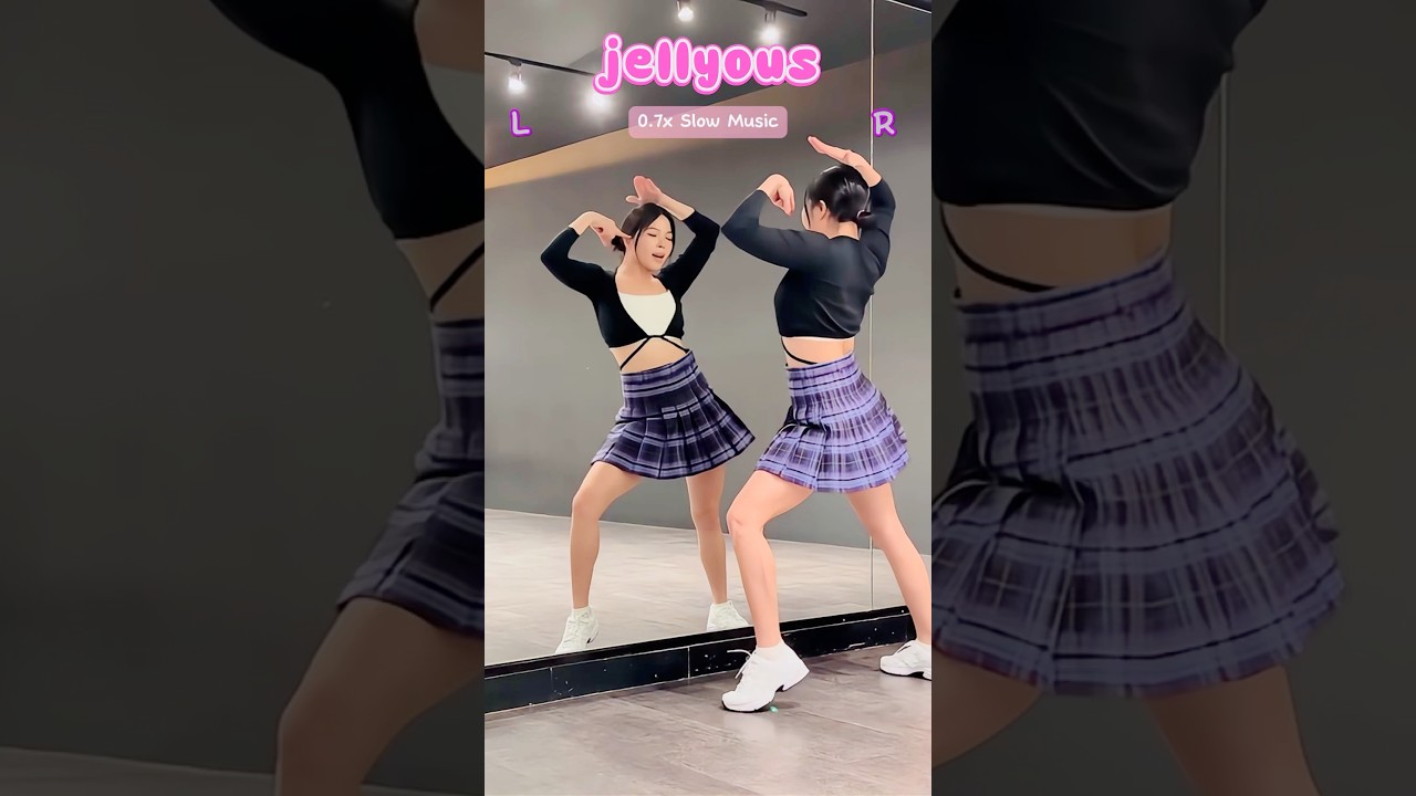 ILLIT (아일릿) &lsquo;jellyous&rsquo; #dancetutorial 0.7x Slow Music #dancechallenge