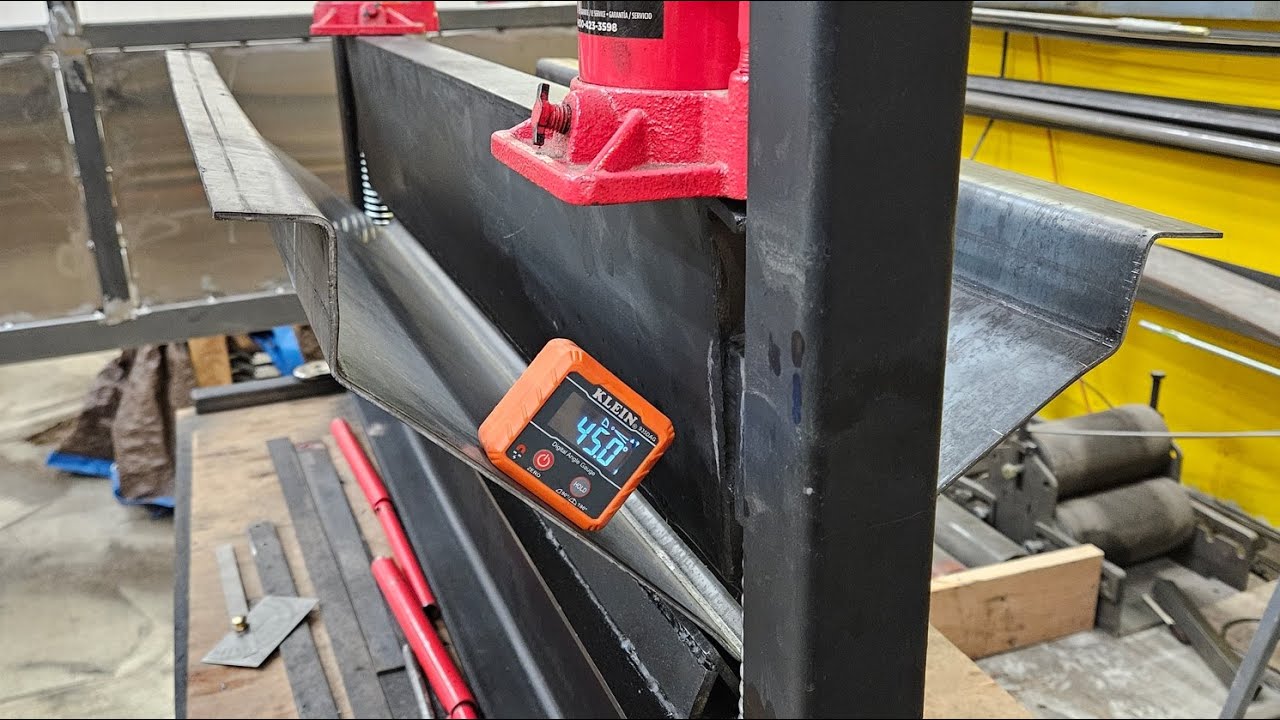 How to bend 36 inch 10 gauge Steel 1/8 sheet metal press brake