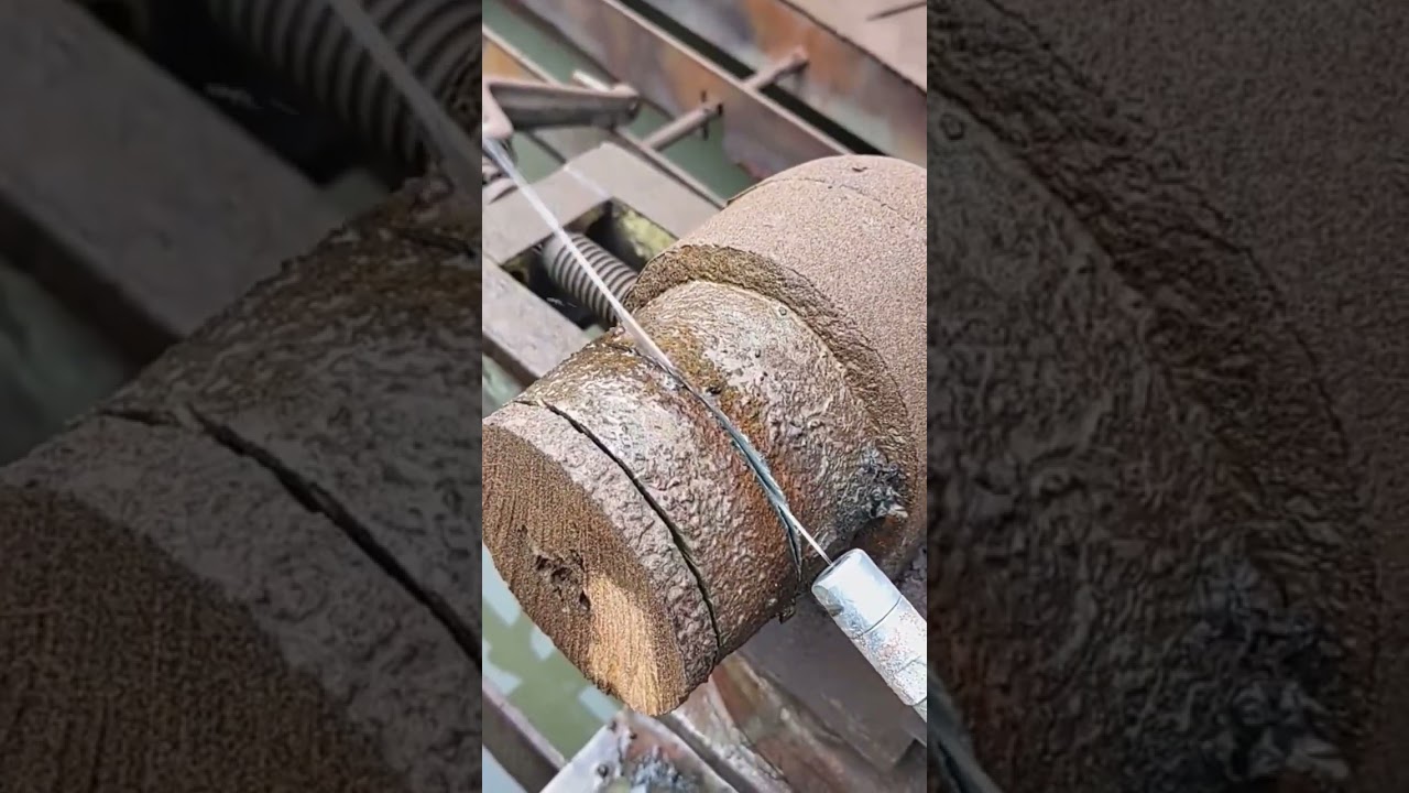 Waterjet cutting machine cutting steel bar process