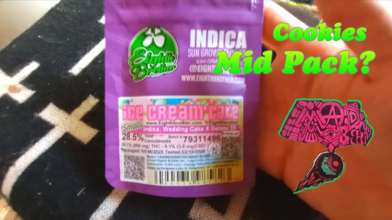 Did Cookies Sell me a Mid Pack? Eight Brothers Ice Cream Cake! Strain Review Medical California
