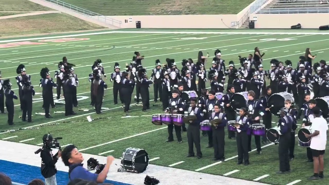 University high school vs Waco high school band fest drum line 2025 at WISD stadium Waco , Texas