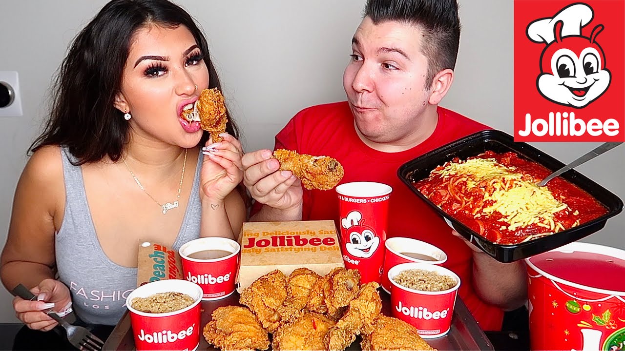 Karlee's First Time Trying Jollibee • MUKBANG