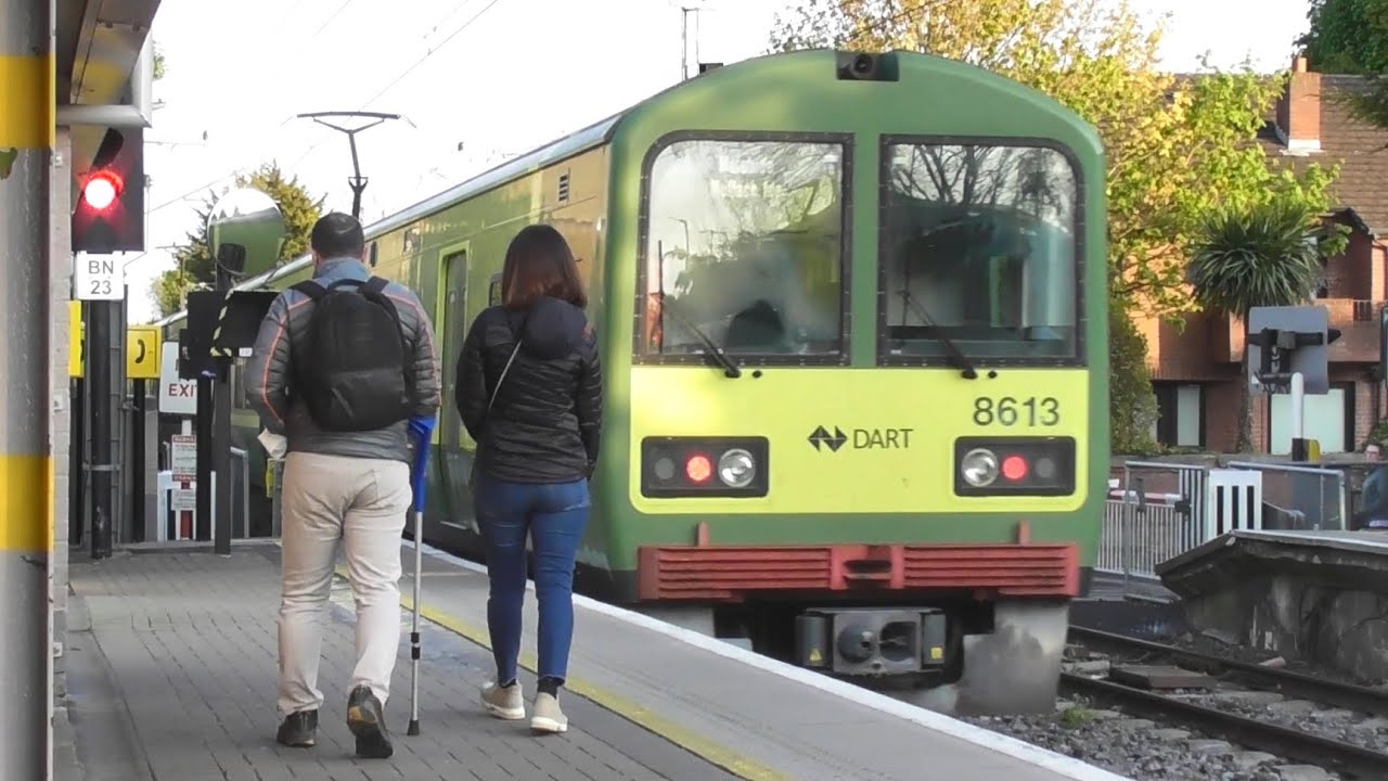 Railway Crossing - Sandymount Station, Dublin - IE 8510 Class Dart Train
