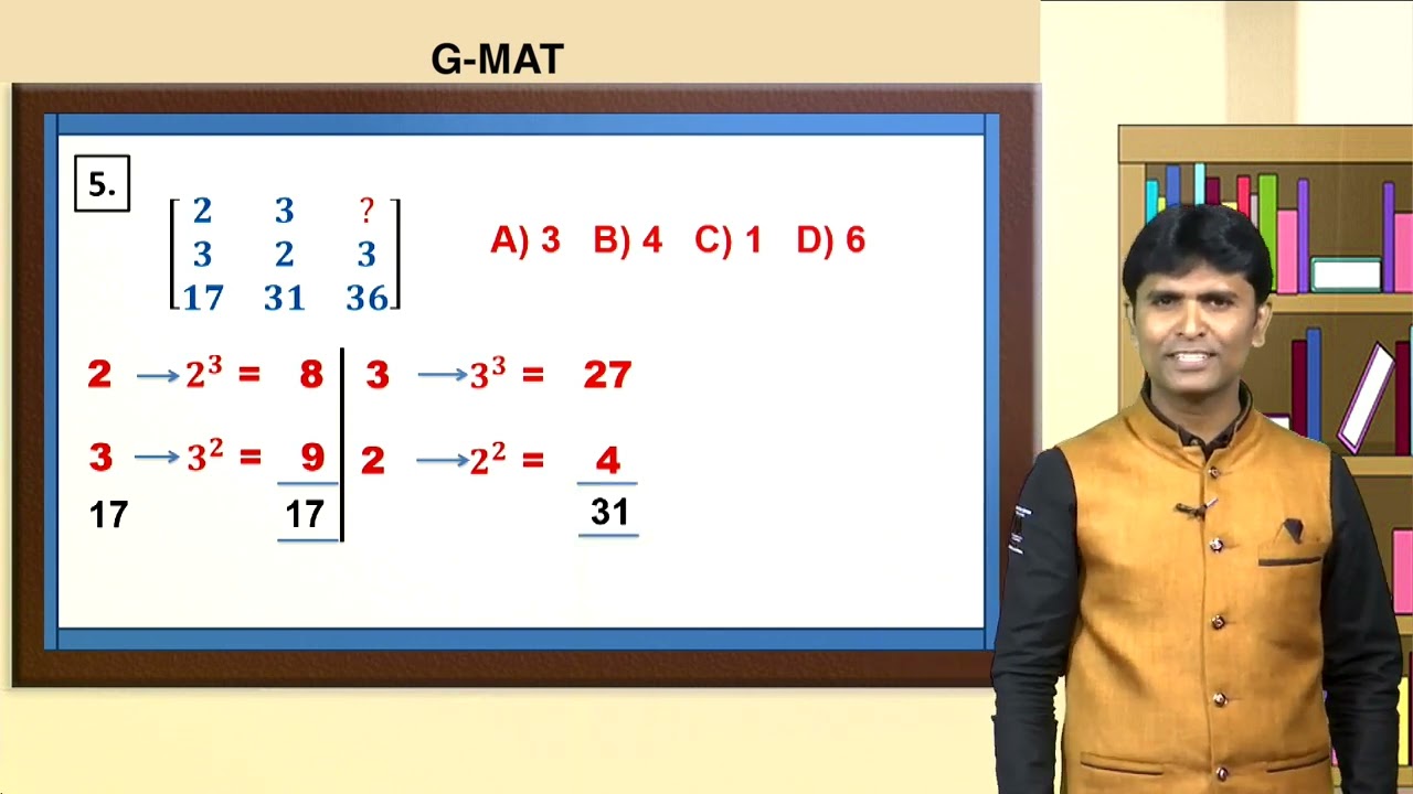 NTSE NMMS GMAT video6 Matrix and BODMAS rule