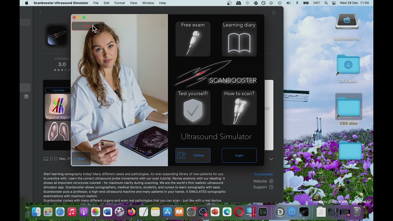 Scanbooster Ultrasound Sim - Mac App Store - Basic Overview