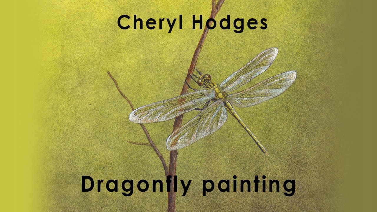 Dragonfly in gouache and watercolour