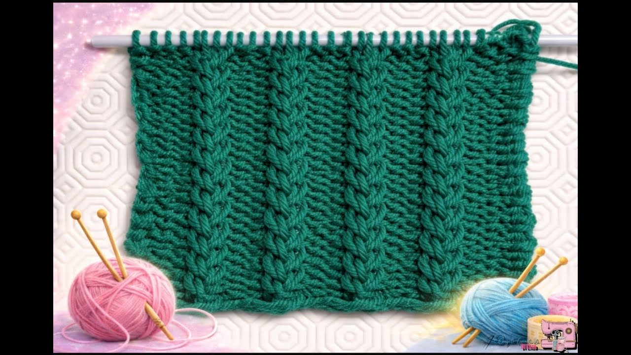 Treccia Francese ai Ferri 🧶Facile ed Elegante/Punto a Rilievo