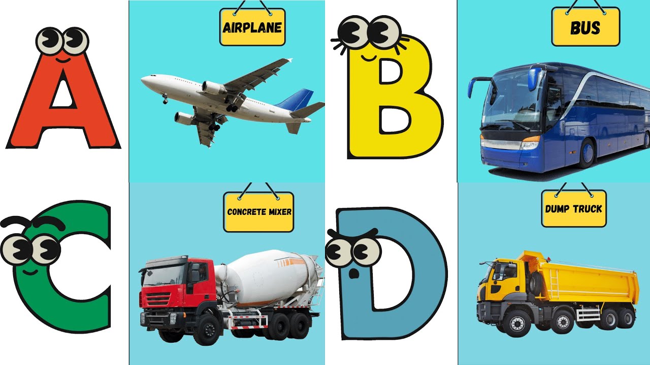 Vehicles ABC Song | Vroom and Zoom ABCs | Vehicles Alphabet Song for Kids 