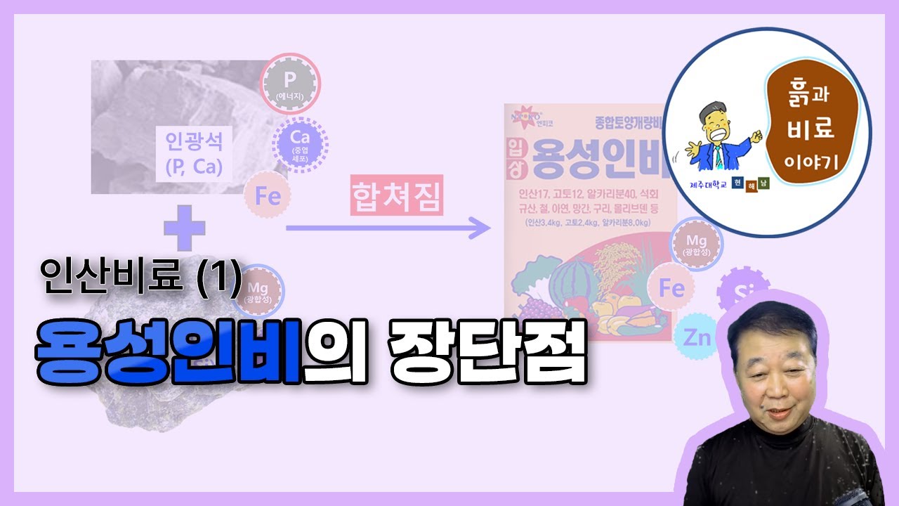 용성인비의 양분, 기능, 토양개량 효과 - 인산비료(1)