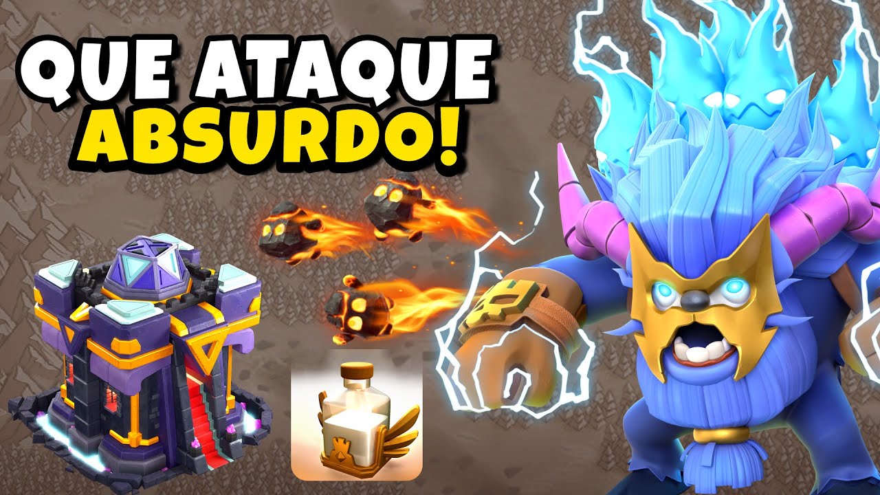 ESSE É O MELHOR ATAQUE COM SUPER YETI NO CV15 | Clash Of Clans