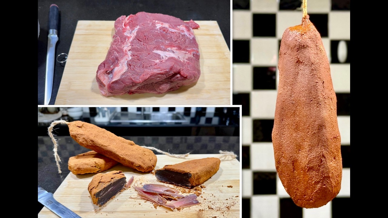 BASTURMA o PASTIRMA fatta in casa 🥓 Prosciutto Turco o Armeno di Manzo