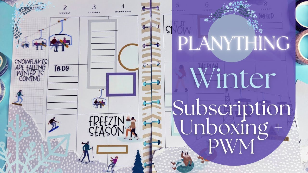 PLANYTHING WINTER SUBSCRIPTION UNBOXING + PLAN WITH ME