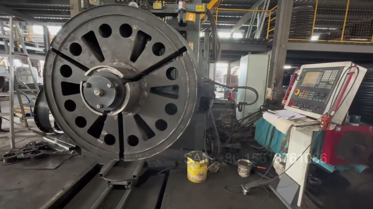 axial fan flanging machine with flange hole punching units