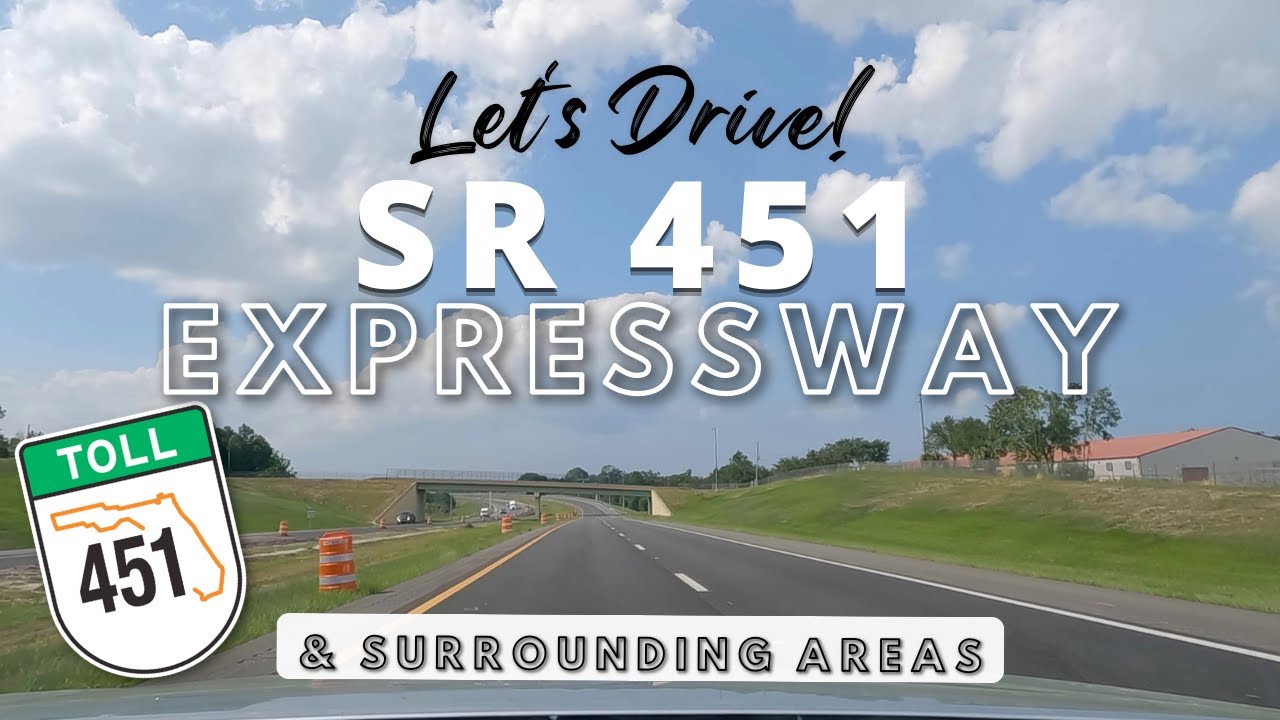 APOPKA, FL - Driving SR 451 Expressway (TOLL ROAD) - Central Florida Drive