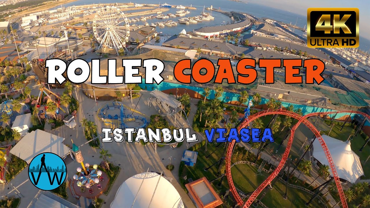 ⁴ᴷ⁶⁰ 🇹🇷 Fascinating roller coaster experience in Istanbul ViaSea.