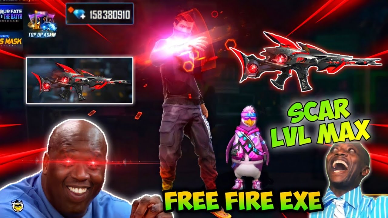 FREE FIRE EXE 129 😂 || Scar Megalodon exe (ff lucu ff exe)