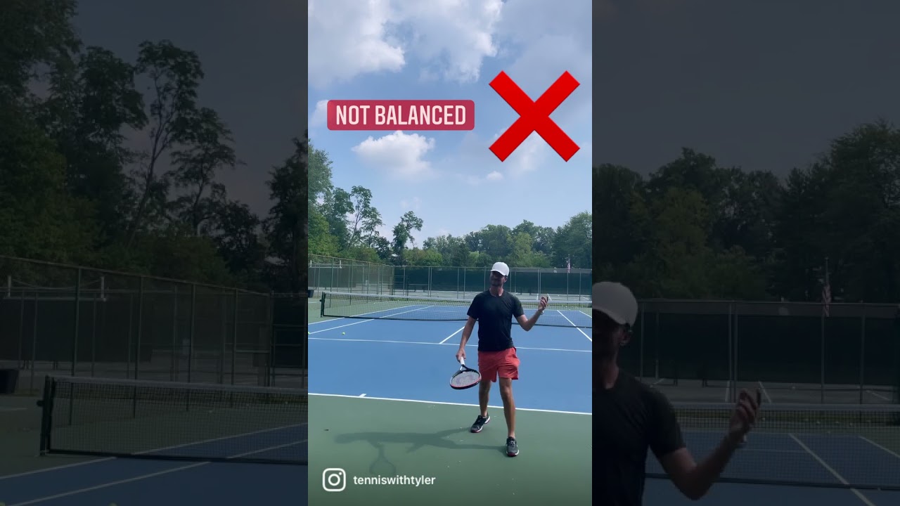 Balance: Tennis Tip  #tennis #tennistips #tennislessons #tennisdrills  #tennisplayer
