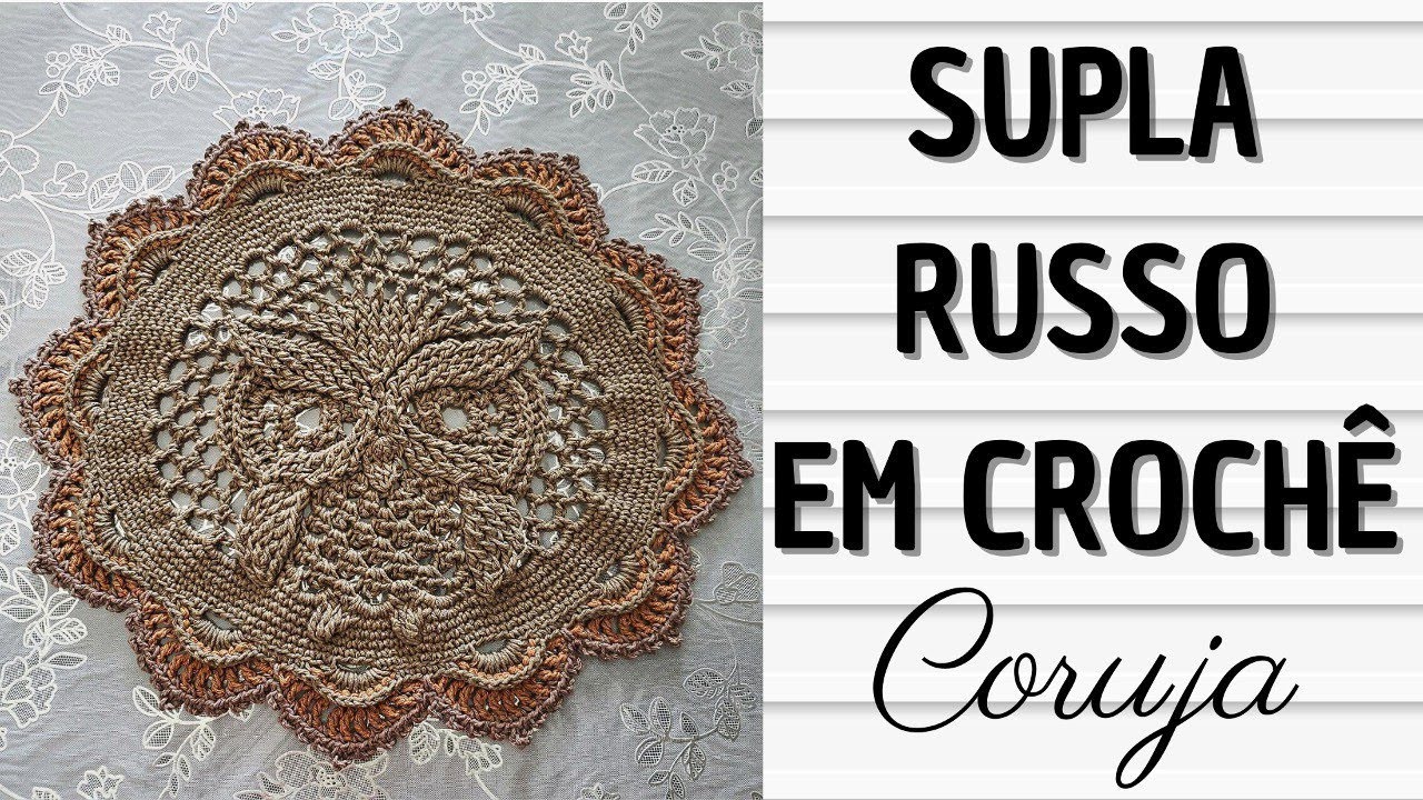 Supla Russo Em Crochê Coruja - Passo a Passo | @CrochetariaOficial