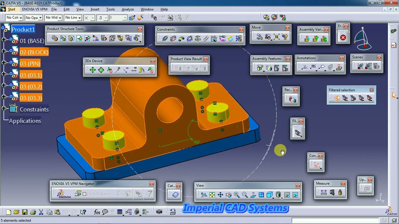 Возможность выбора фильтра в сборке Catia V5