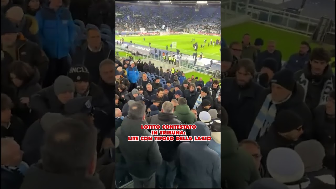 Lotito contestato in tribuna: lite con un tifoso della Lazio