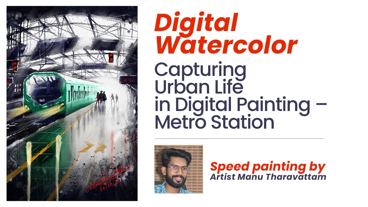 Digital Painting Tutorial | Recreating a Watercolor Artwork | Speed Paint Video