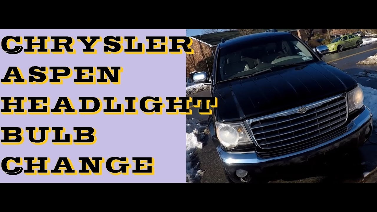 Как заменить лампу в фарах Chrysler Aspen