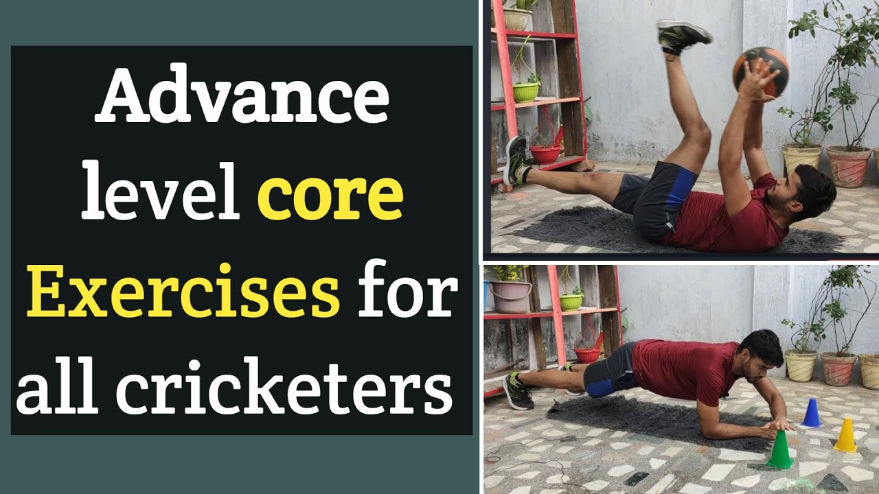 Advance Core Strength Exercises For All Cricketers 💪| Fitness Exercises For Cricket players at home