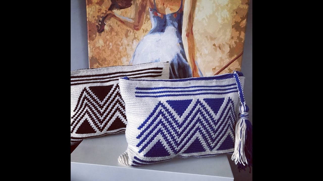 How To Crochet Wayuu bag . Tutorial Ethnic Crochet Bag Tapestry Technique.Part 1| By Stella