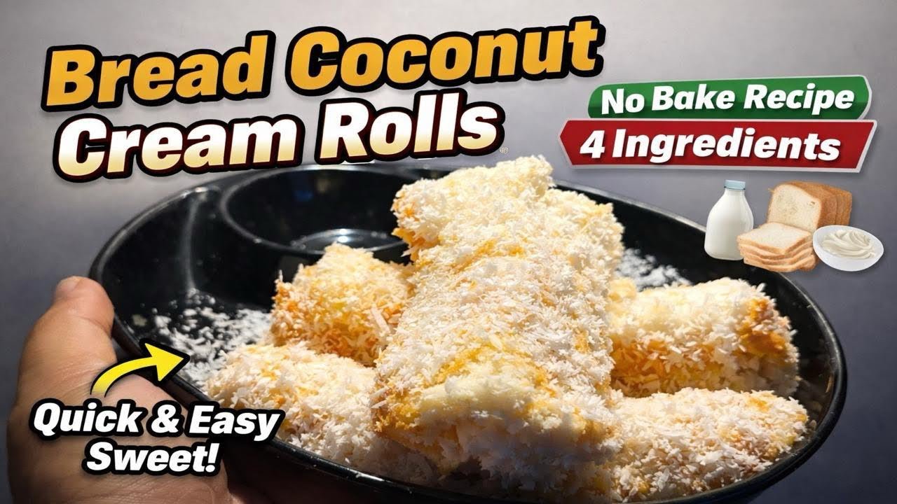 Instant Bread Coconut Rolls | No Fire Cooking Recipe 🔥❌