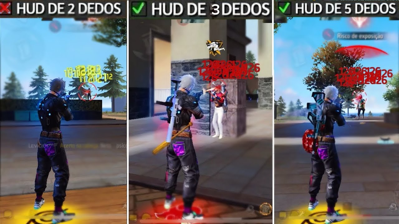 TESTEI OS 3 MELHORES HUDS FAMOSOS NO FREE FIRE!  (TESTEI E ME SURPREENDI)😦🔥✅