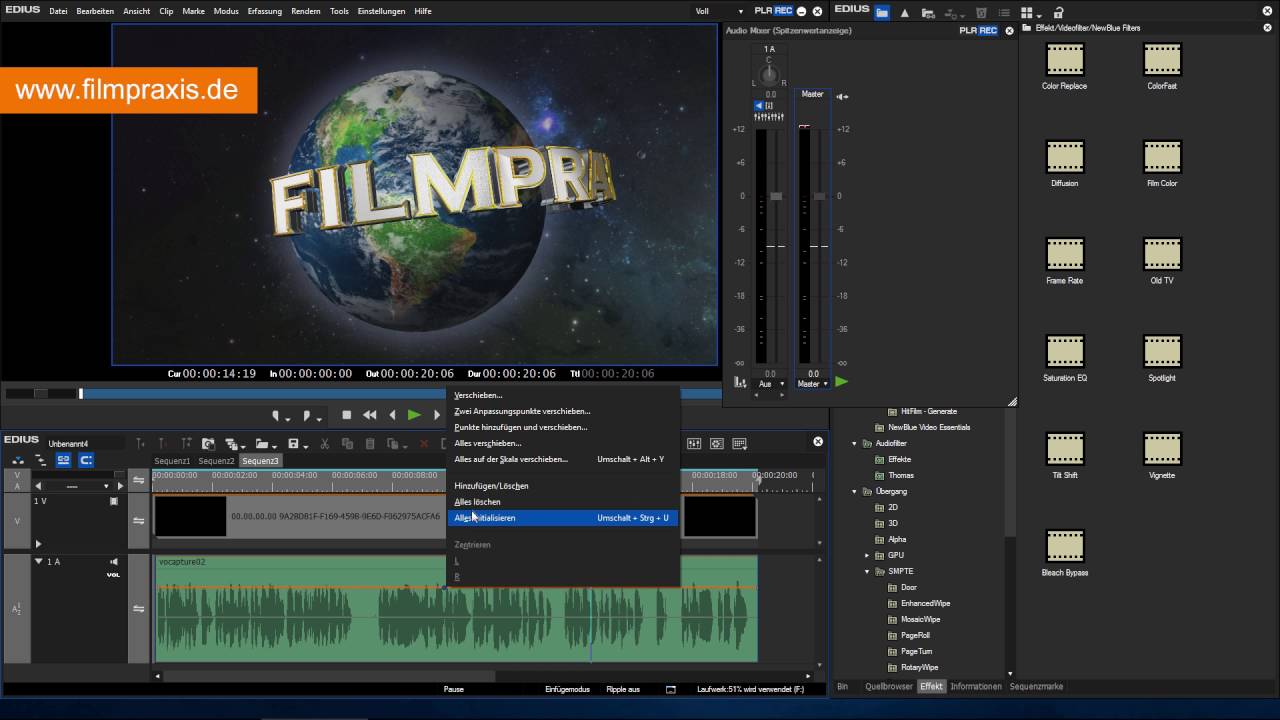 EDIUS: Mehr Echtzeit & der Audiomixer - (k)eine Falle!  Tipp aus der Filmpraxis