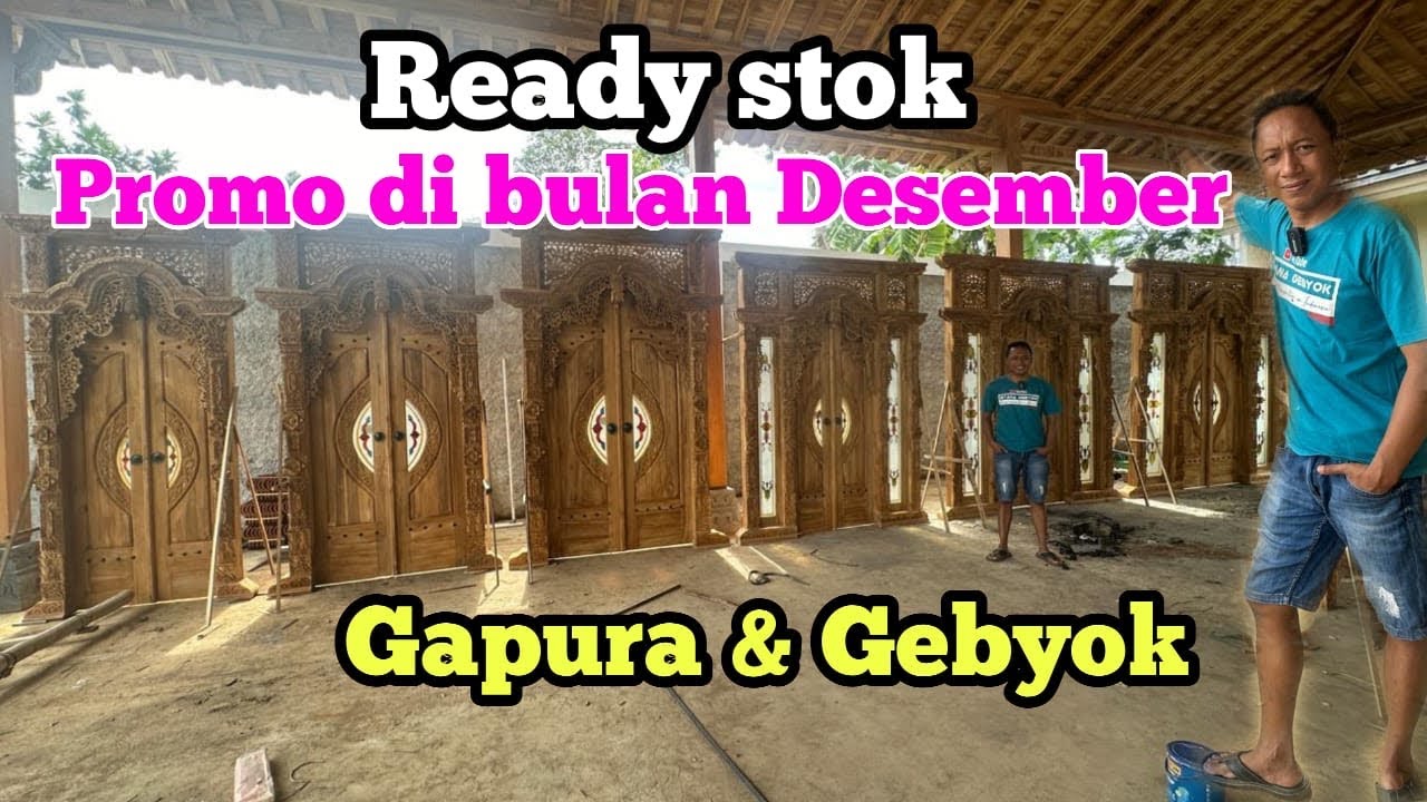 REVIEW PINTU GAPURO & GEBYOK UKIR PAKAI KACA GRAFIS PRODUK TERBARU & TERLARIS