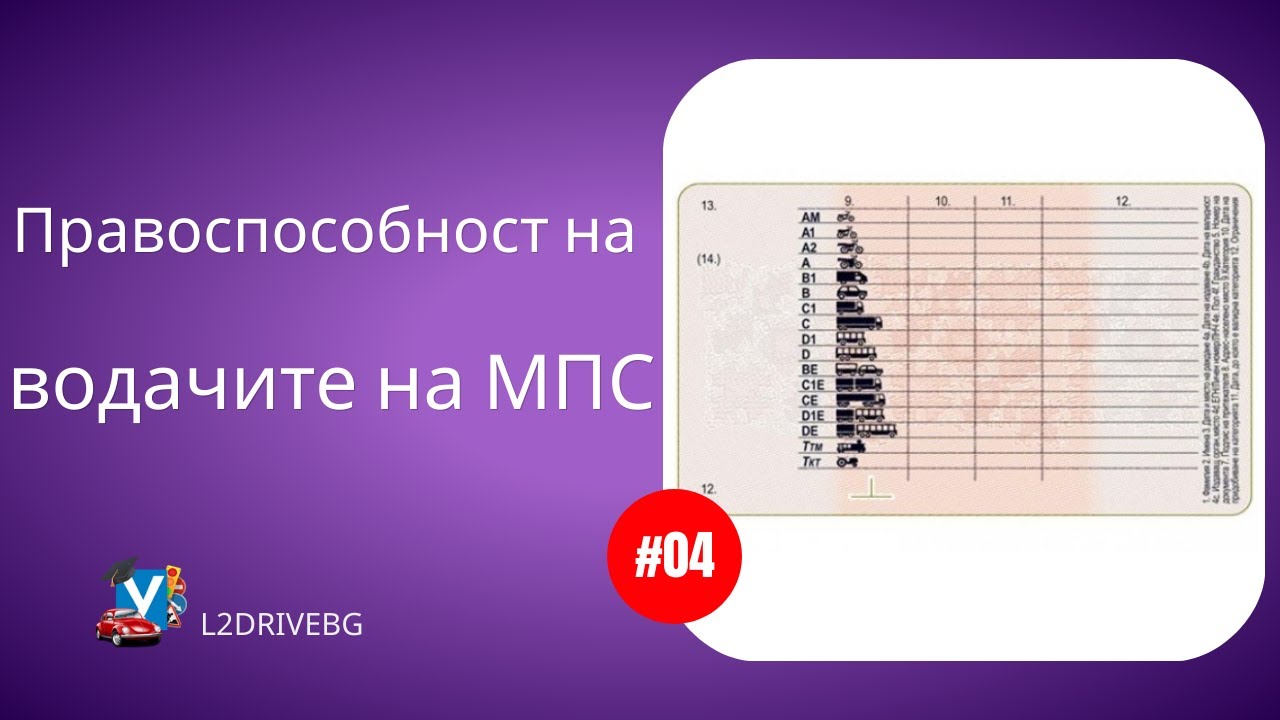 Правоспособност на водачите на МПС