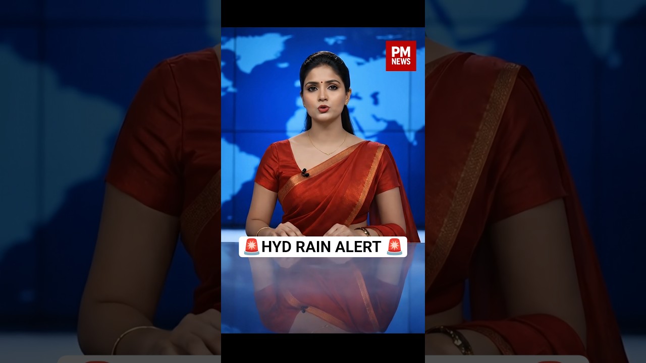 🚨 HYDERABAD RAIN ALERT TODAY 🚨 | 4PM&ndash;7PM Thunderstorm Risk | Weather Warning #pmnews  #telangananews