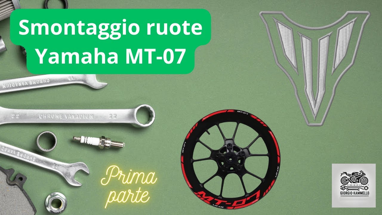 Smontaggio ruote Yamaha MT 07 2023 - Opinione Bridgestone Battlax S22 (Prima parte) 🛞🔧