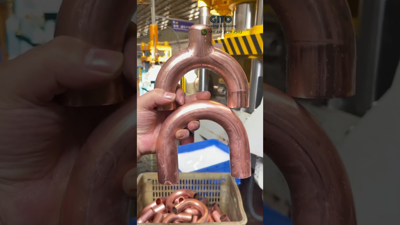 Forming A Copper Tee Y Branch Joint Pipe #hvac #plumbing