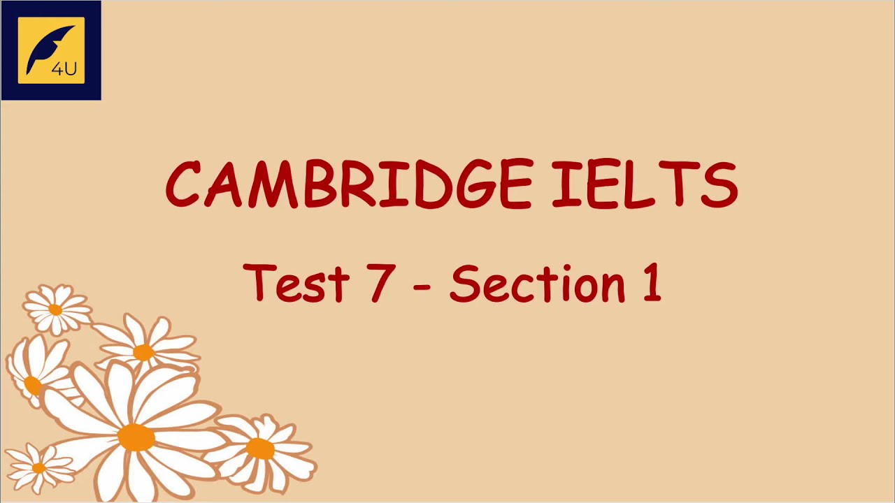 [Audio] Cambridge IELTS 12 | Listening Test 7 | All English 4U