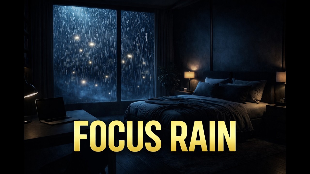 Rain on Window 🌧️ Deep Focus Night Ambience (2 Hours)