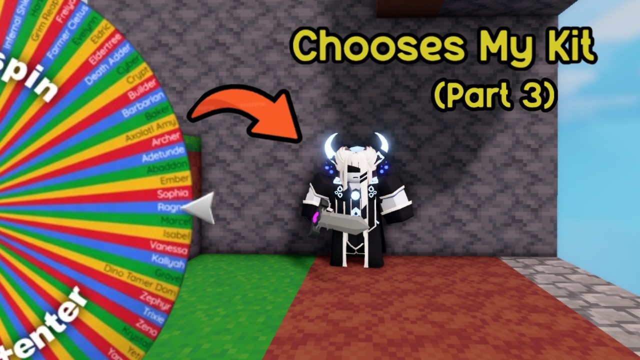 A Wheel Decides My Kit Until I Use Every Kit In Roblox Bedwars... (Part 3)