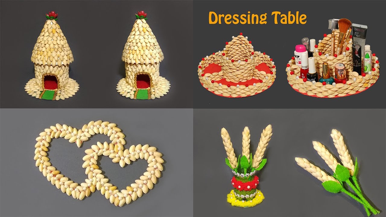 4 Amazing DIY Pista Shell Crafts Ideas | Beautiful Pistachio Shell Crafts | Best out of Waste