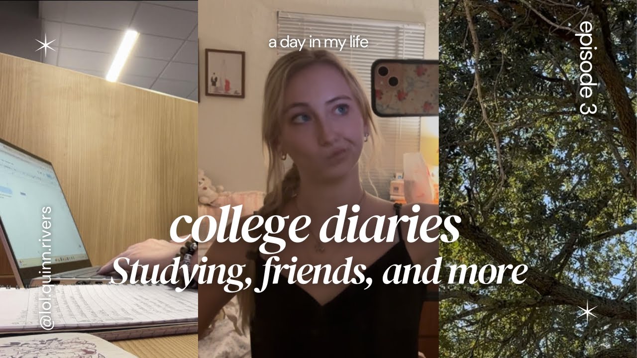 A College Day: Shopping, Studying, and Friends 📚📝