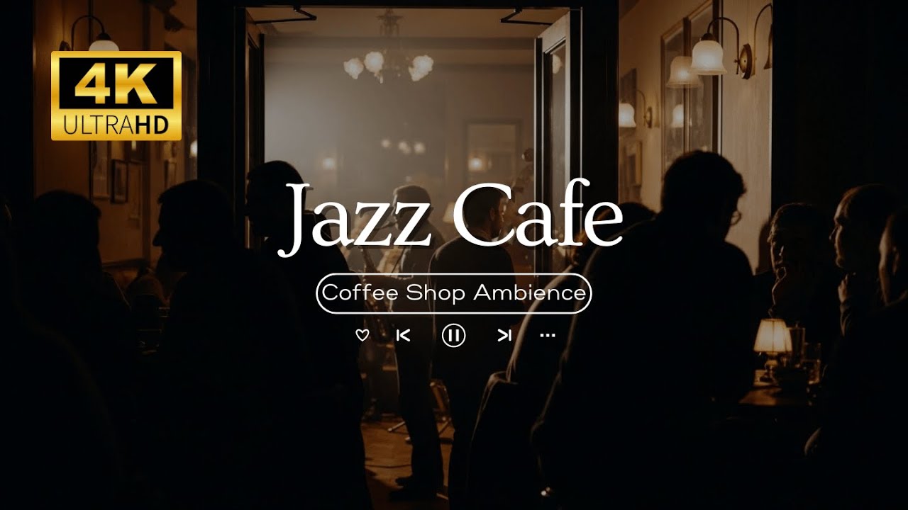 Crackling Fireplace & Smooth Jazz Instrumental - Warm Jazz Music At Cozy Fall Coffee - Jazz