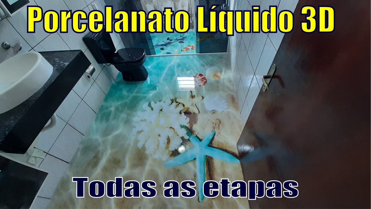 Porcelanato liquido 3D todas as etapas