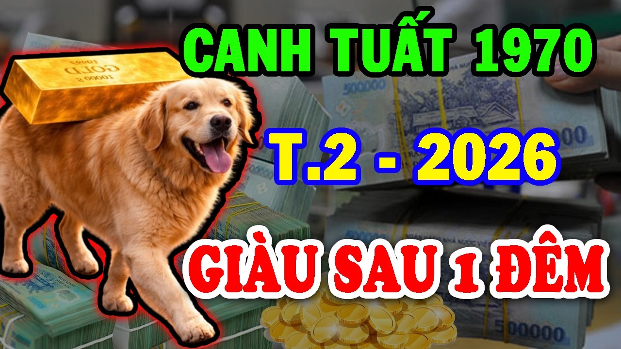 Canh Tuất 1970 Số Đỏ Như Son TIỀN VỀ ẦM ẦM Đổi Đời Giàu Nứt Đố Đổ Vách Đúng T.2 ÂL