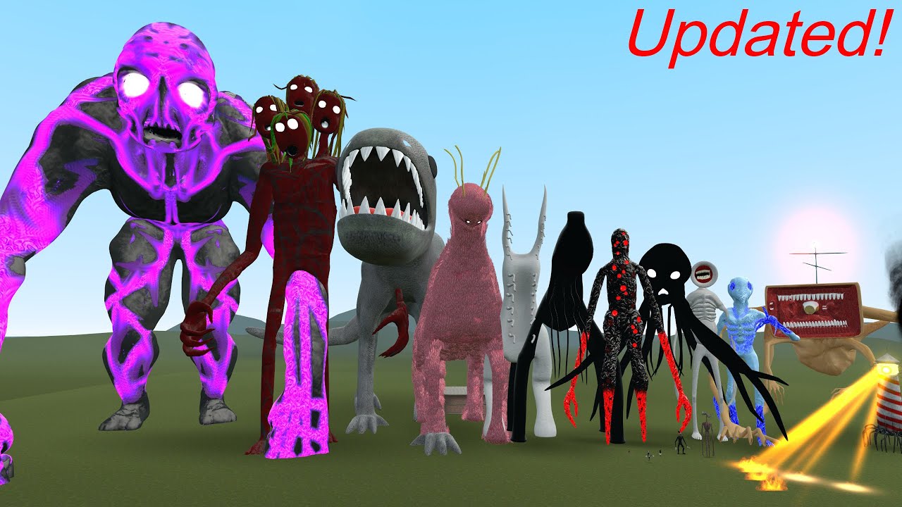 NEW UPDATED ALL TREVOR HENDERSON CREATURES SIZE COMPARISON!! Garry's Mod