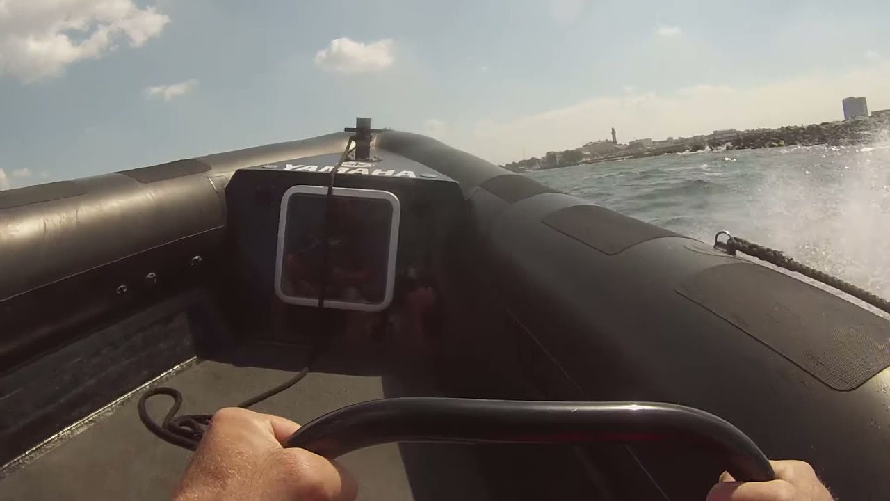 Speed Boat extrem 700 PS RIB fahren in Warnemünde mit Baltic-Wave-Hunter Gopro raw