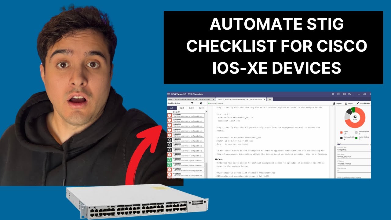 Automate STIG Checklists on Cisco IOS-XE Device - evaluate-stig tool