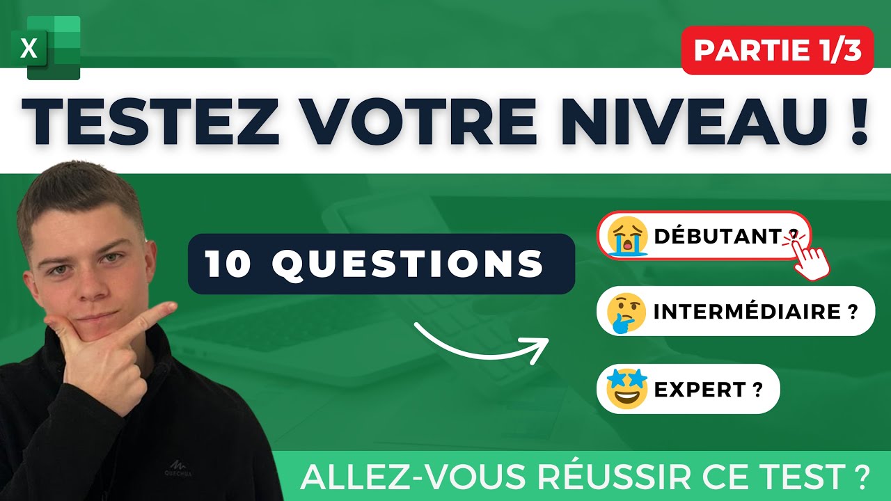 Quel est VOTRE niveau sur EXCEL ? 🎯 Quiz en ligne et avec corrigé - Débutant [1/3]